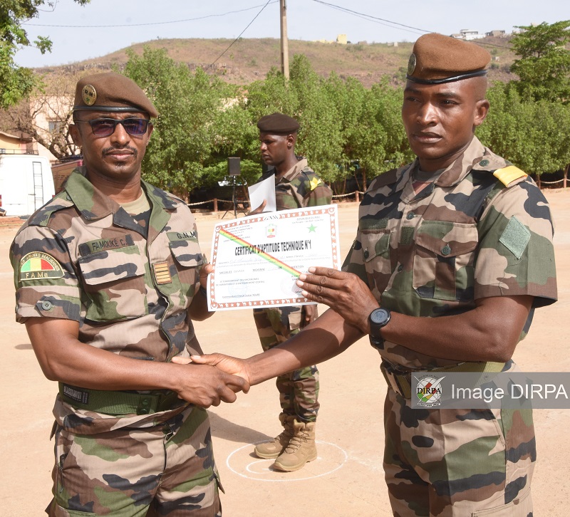 GNM : Fin de la formation des élèves Caporaux et Sergents des CAT1et 2 ouvrier, service général et guide
