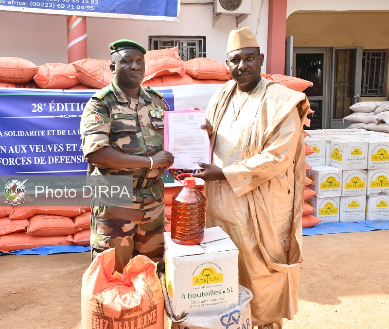 DSSA : La BDM offre une importante quantité de produits alimentaires aux veuves des militaires et aux blessés de guerre